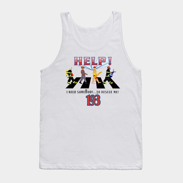 Help! Firefighters Tank Top by Leo Carneiro